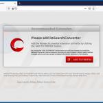 Website used to promote ReSearchConverter browser hijacker (Firefox)
