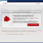 Website used to promote CoolStreamSearch browser hijacker (Firefox)