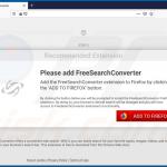 Website used to promote FreeSearchConverter browser hijacker (Firefox)