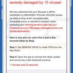 Your Apple iPhone is severely damaged scam variant 2