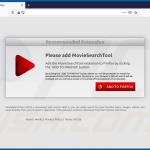 MovieSearchTool browser hijacker promoting website (Firefox)