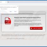 PDFConverterSearchPro browser hijacker promoting website (Chrome) 2