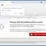 Website used to promote SocialSearchConverter browser hijacker (Chrome)