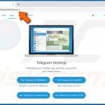 telegram virus deceptive download page