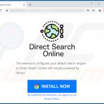 Direct Search Online browser hijacker-promoting site (2022-03-25)
