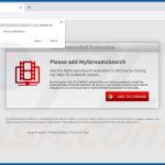 Website used to promote MyStreamsSearch browser hijacker (Chrome) 2