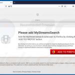 Website used to promote MyStreamsSearch browser hijacker (Firefox) 2