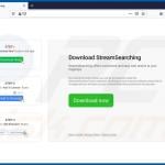 Website used to promote StreamSearching browser hijacker (Firefox)