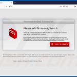 Website used to promote StreamingSearch browser hijacker (Firefox) 1