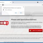Website used to promote SportsSearchDirect browser hijacker (Chrome)