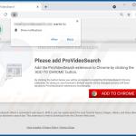 Website used to promote ProVideoSearch browser hijacker 2