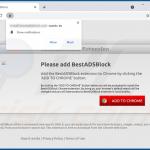 Website used to promote BestADSBlock browser hijacker (Chrome)