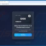 Robux gift card scam website (slizzygives.pages[.]dev)
