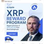 Ripple (XRP) giveaway - promoting X (Twitter) post (sample 1)