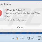 Advertisement delivered by alert-defenders[.]com