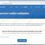 Trust Wallet-themed scam website (2022-01-17 - configvalidation.hopto.org)