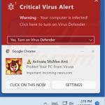 Install the extension for Chrome to protect your privacy scam promoting notification 2