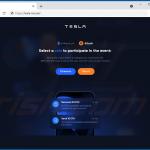 Tesla giveaway-themed scam website (tesla-inv[.]net)