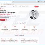 Tesla Giveaway scam website (2022-05-09)