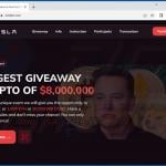 Tesla giveaway scam website em4tsl[.]com 