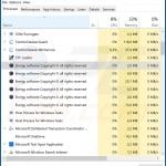 Energy adware process on Task Manager (Energy software Copyright © all rights reserved)
