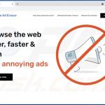 Website promoting Ultimate Ad Eraser adware (sample 1)