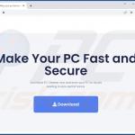 Website used to promote SafeSoft PC Cleaner