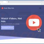 Website promoting Auto Skip Ads adware 1