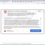 Deceptive website promoting Ultimate Video Adblocker adware 2