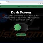 Website promoting Dark Screen adware 1