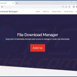 Website promoting File Download Manager adware 1