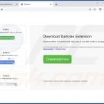 Website promoting Darknes adware 1