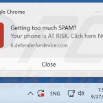 Advert delivered by defenderfordevice[.]com 2