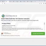 Website used to promote Globe Earth browser hijacker 2