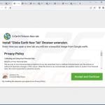 Website used to promote Globe Earth browser hijacker 2