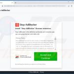 Website promoting Stop AdBlocker adware (sample 3)