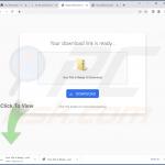 Website used to promote App browser hijacker (sample 1)