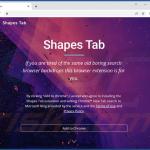 Website used to promote Shapes Tab browser hijacker 1