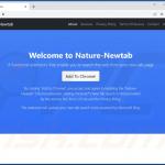 Website used to promote Nature-Newtab browser hijacker 1