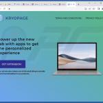 Website used to promote Kryopage browser hijacker (sample 2)
