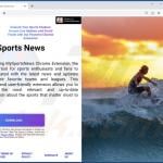 Website used to promote My Sports News Extension browser hijacker 1