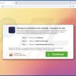 Website used to promote Gradient Blobs browser hijacker
