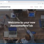 Website used to promote AwesomeNewTab browser hijacker 1
