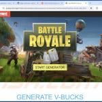 Fortnite V-Bucks Generator scam appearance version 4