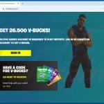 Fortnite V-Bucks Generator scam website (fortnitewin[.]com)