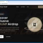 TRUMP airdrop scam website (soltrumpverify[.]cfd)