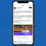 X post (tweet) promoting Ethereum (ETH) Reward Program scam 1