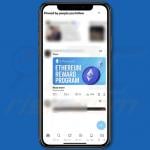 X post (tweet) promoting Ethereum (ETH) Reward Program scam 2