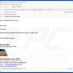 QuirkyLoader malware spreading scam email 1