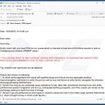 QuirkyLoader malware spreading scam email 2